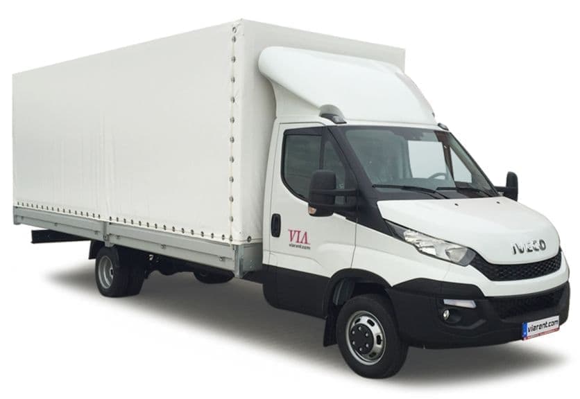 Iveco Daily plató-ponyvás kisteherautó bérlés